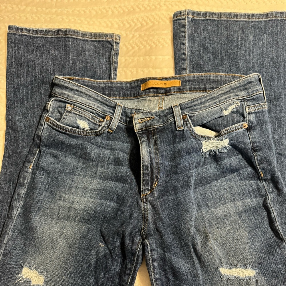 Joe’s distressed petite bootcut jeans